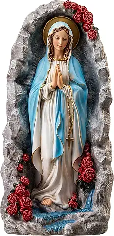 Our Lady of Lourdes Statue 18 Inches Hand Painted Catholic