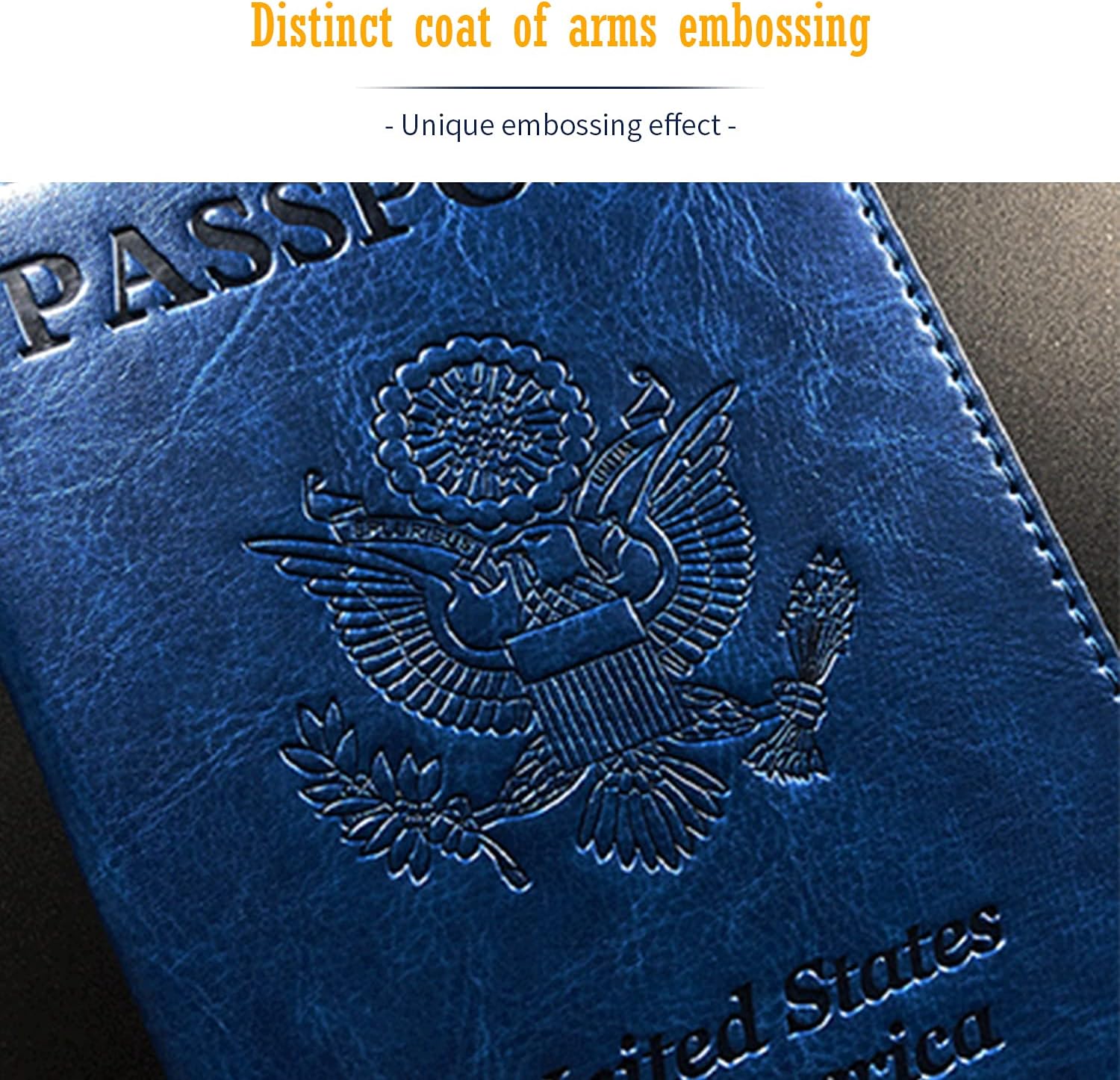  | Passport and Vaccine Card Holder Combo, Leather PU Passport Holder with Vaccine Card Slot Passport Cover for Women Men(Dark Blue) | Passport Covers