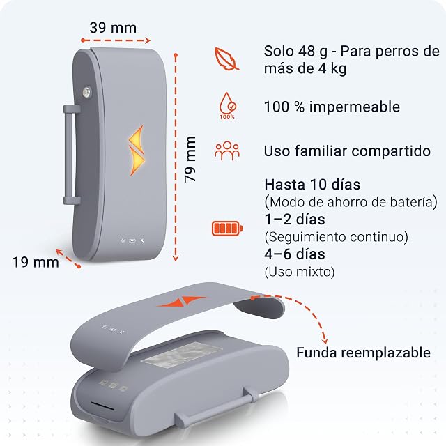 Foto 8 de 8 de PAJ Localizador GPS Perros 4G - Incl. 3 Meses de Suscripción Premium, Gris