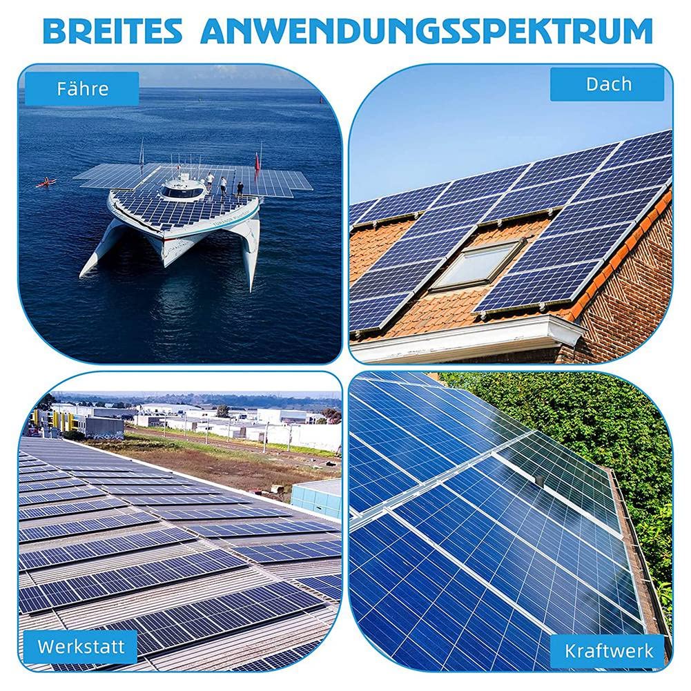 4-pak uchwytów do paneli słonecznych, dachowe, mocowanie modułu solarnego 10-60°, regulowany uchwyt modułu Pv do panelu słonecznego