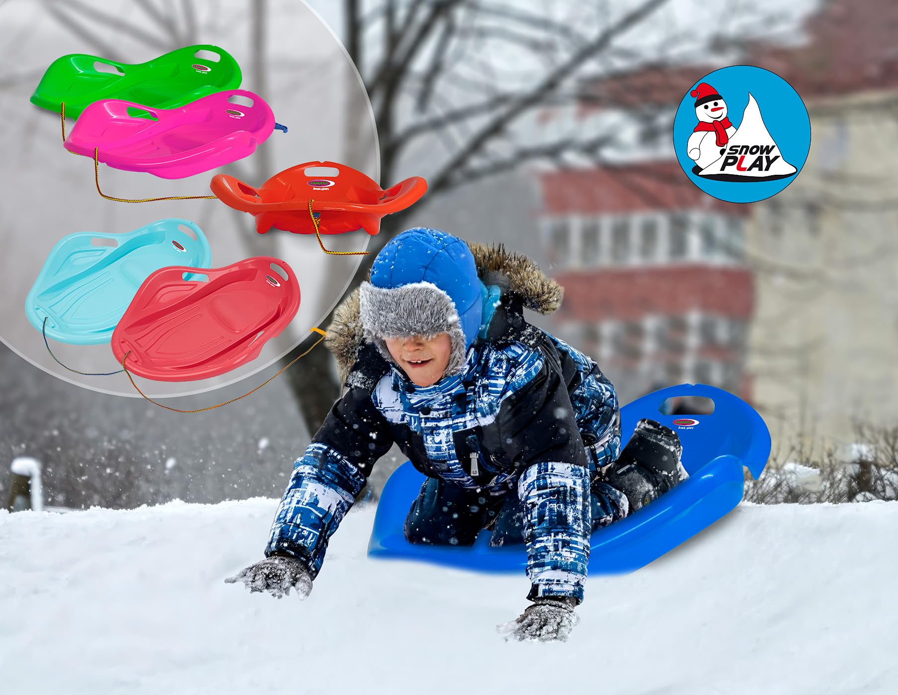 JAMARA TRINEO SNOW PLAY BOB SPEED 78 CM ROSA FUCSIA 3+
