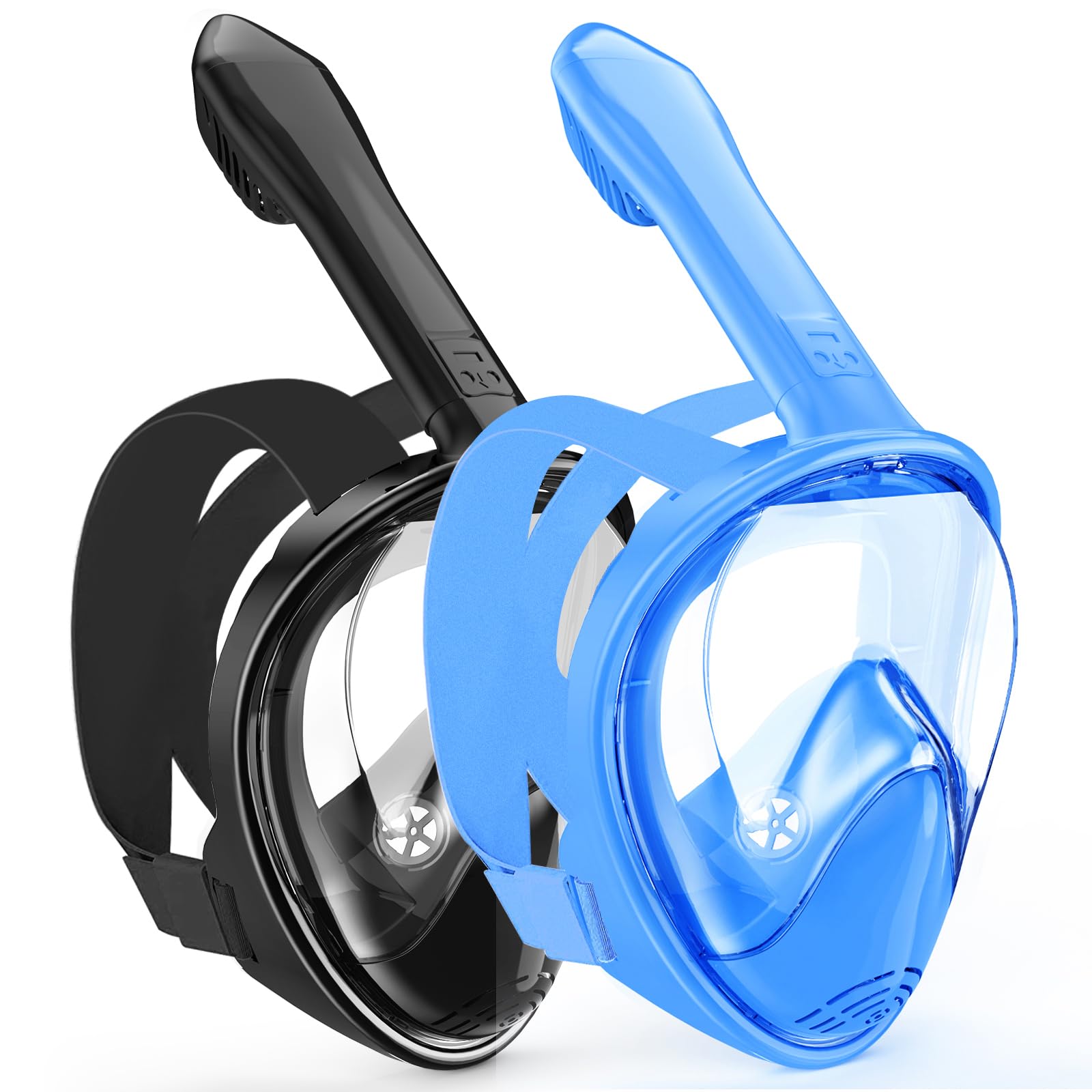 Kids Snorkel Mask Full Face, Snorkeling Gear for Kids with Camera Mount, 180 Degree Panoramic View Snorkeling Set Anti-Fog Anti-Leak