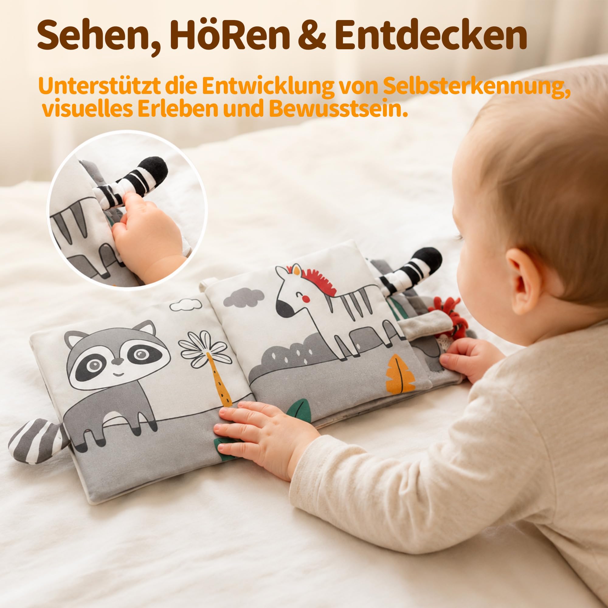 Geschenk zur Geburt Junge, Baby Shower Geschenk mit Baby Kuscheldecke | Neugeborenen Geschenk mit Baby Kuscheldecke, Mütze, Holzrassel, Stoffbuch und Schnullerketten.