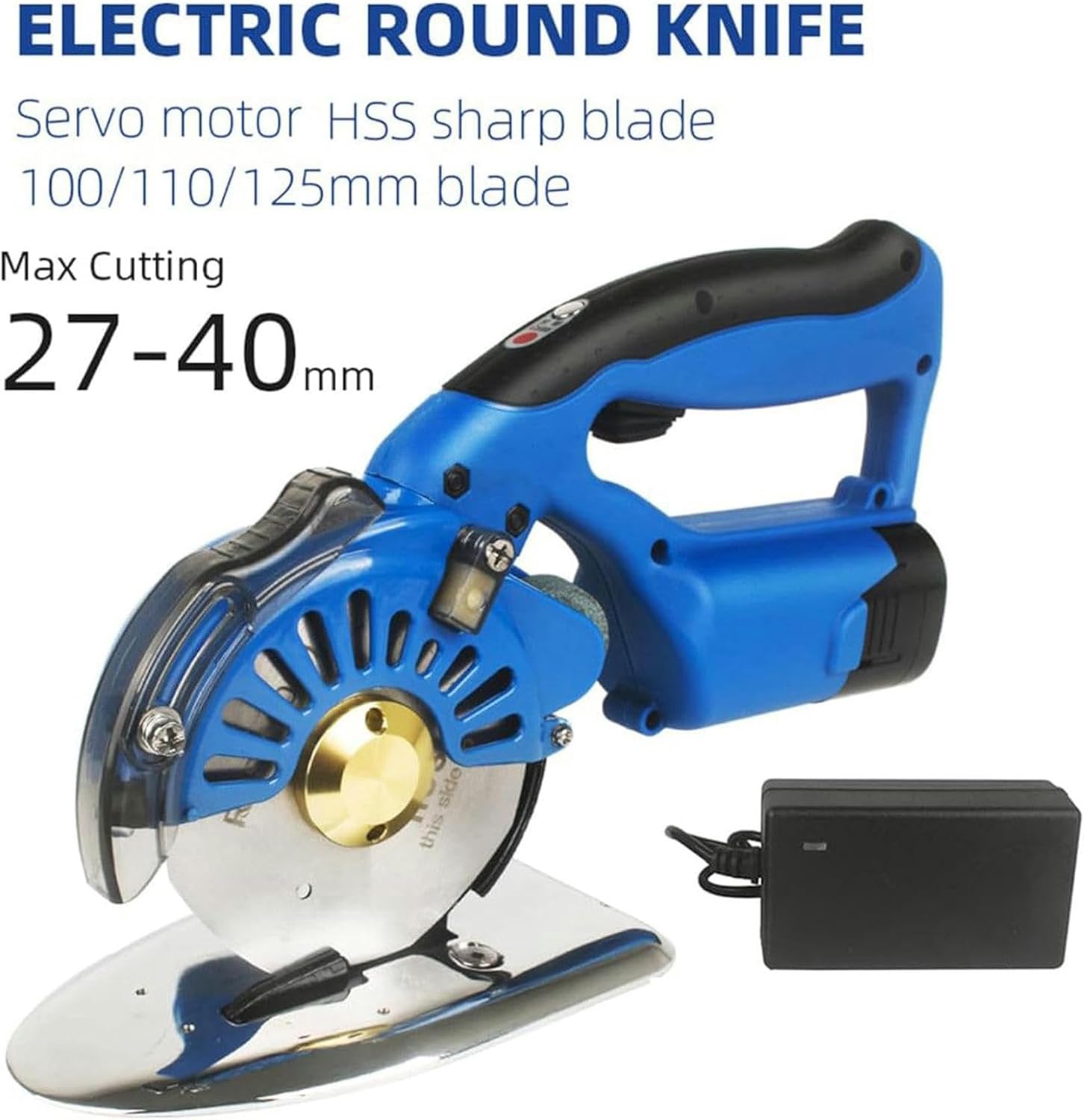 100/110/125mm Wireless Electric Rotary Cutter- 5 Adjustable Speed, 27/32/40mm Cutting Height, Rotary Cloth Cutting Machine, Cutting Fabric & Cotton
