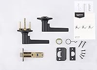 Vista 3 de Tienda Basics Manchester Palanca de Puerta - Paso (Sin Llave) - Negro Mate, Paquete de 1