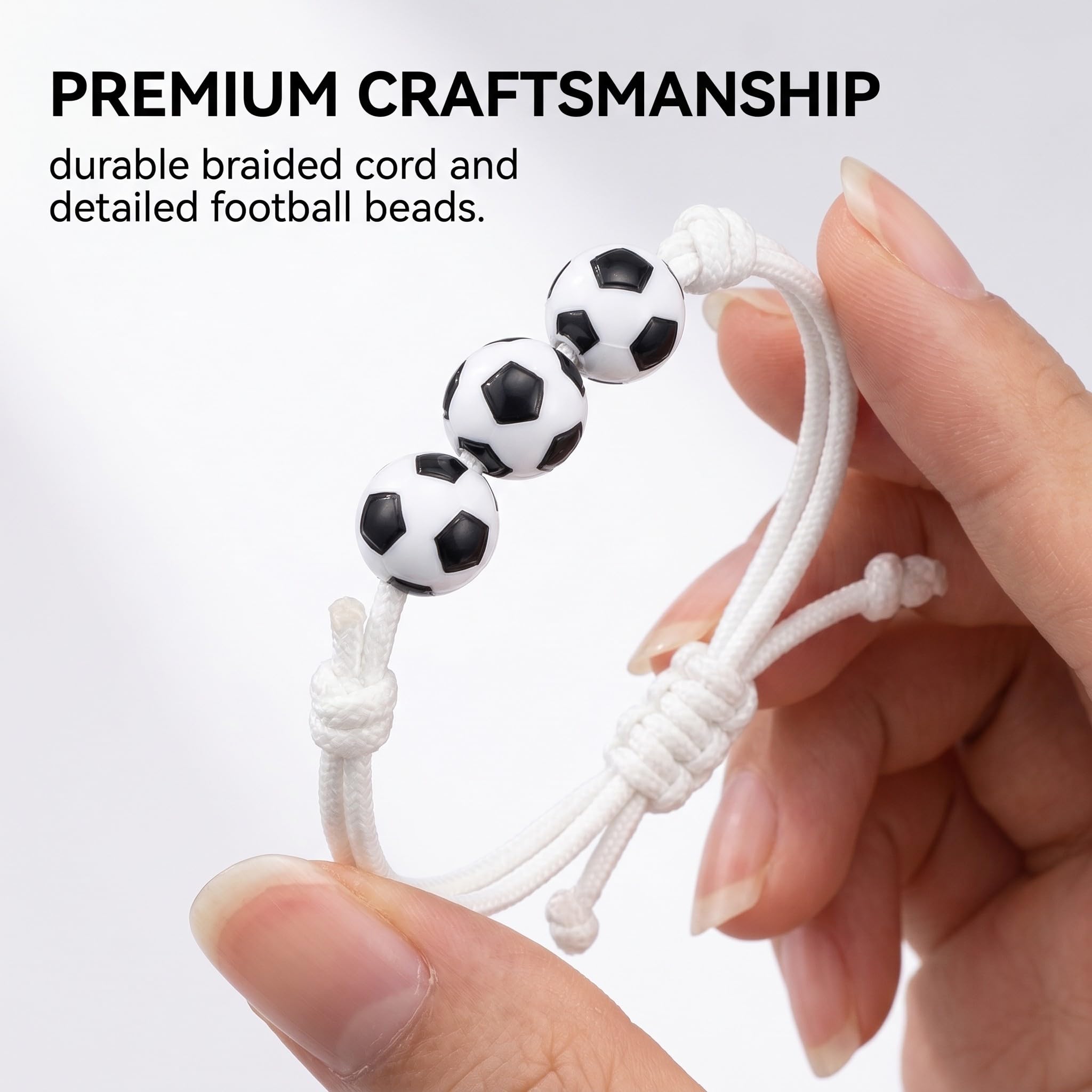 Ensemble de 15 Bracelets de Football Ajustables, Bracelets d'Amitié (3 Couleurs)
