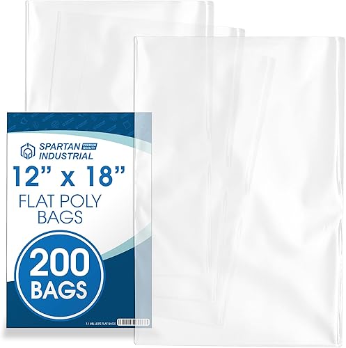 Miniatura 10 de Bolsas de polietileno planas de extremo abierto de 16 x 20 pulgadas (200 unidades) – Plástico transparente de 1.1 mil – Sin tira adhesiva – Para