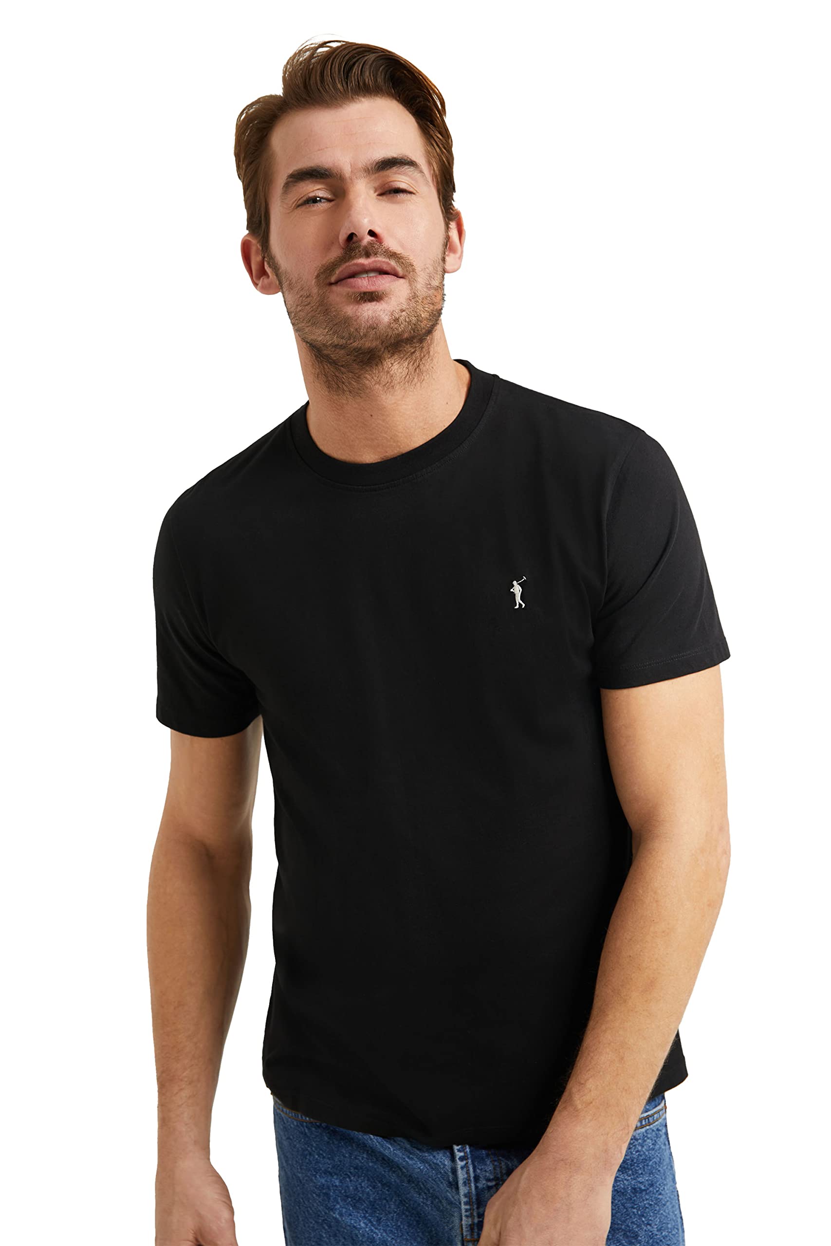 Polo Club Maglietta Basic Cotone con Logo Ricamato Uomo - T-Shirt for Men
