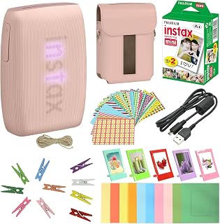 Bundle with Compatible Fuji Mini Link 3 Smartphone Printer Clay White + Fuji Film Value Pack 20 Sheets Accessories Bundle ... Price In India