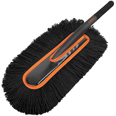 Tukzer Super-Soft Microfiber Car Duster Brush with Detachable Handle| Strong Absorption, Scratch-Free Cleaning Tool for 