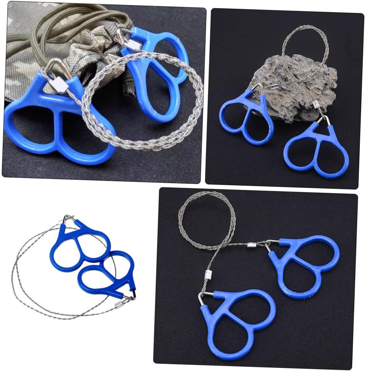 4pcs Outdoor Wire Saw Portable Hand Chainsaw for Camping Emergency and Survival Lightweight Compact Easy to Use for Cutting Trees and More
