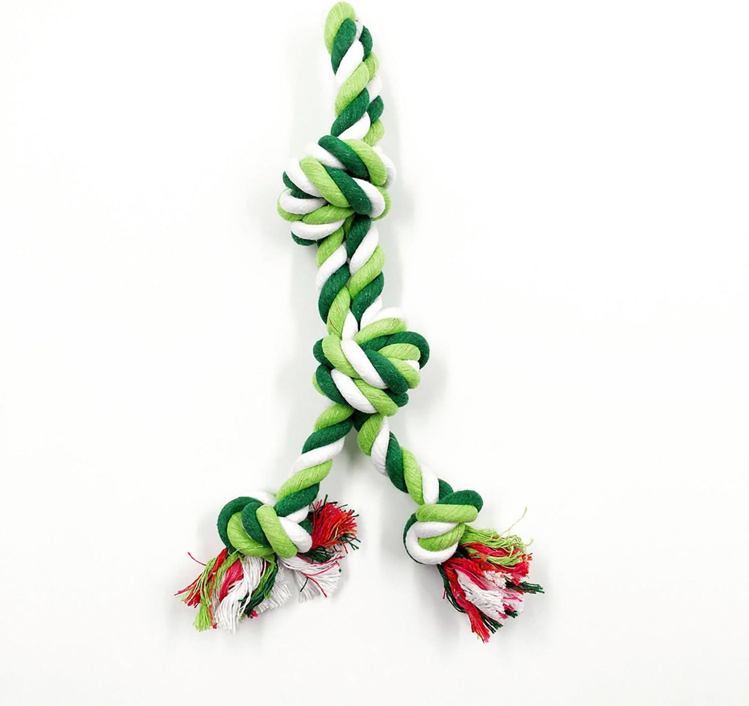 FitPetX Mammoth Flossy Chews Colorful Cottonblend Rope Tug, Pet Champion Bone Rope Toy, Large