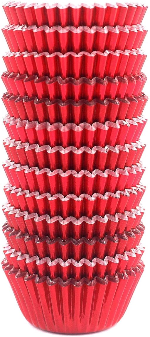 300 Pcs Mini Foil Cupcake Liners Muffin Paper Baking Cups, Gold