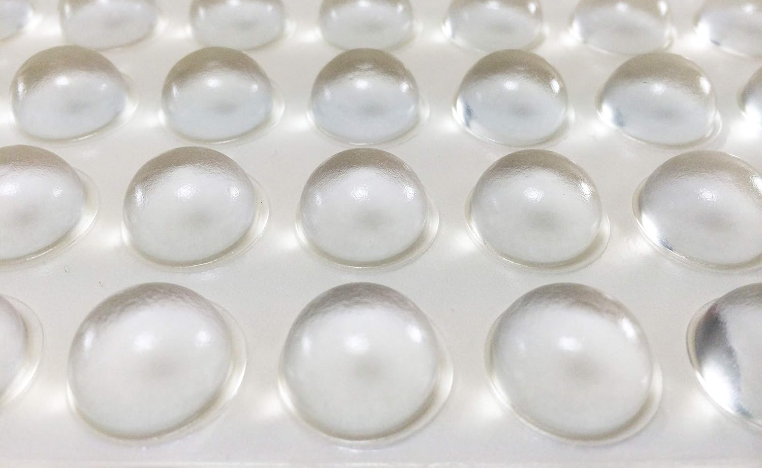 Isolate IT! Hemispherical Clear 0.700" (17.8mm) Dia x 0.380" (9.6mm) H Vibration Isolating Cabinet and Furniture Bumpers - 2254 Pack