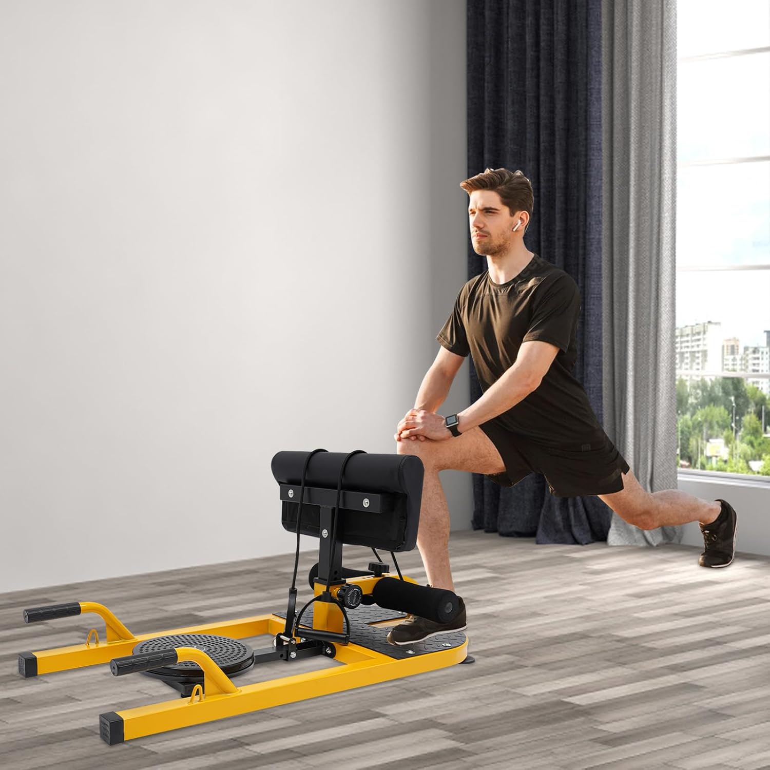 Deep Squat Machine, Ajustable Deep Squat Machine for Sit-Up, Push-Up,Deep Squat Tool, Workout Equipment for Home Gym,176lbs