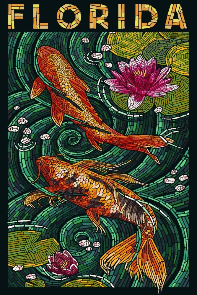 Lantern Press Puzzle Koi Paper Mosaic, Florida