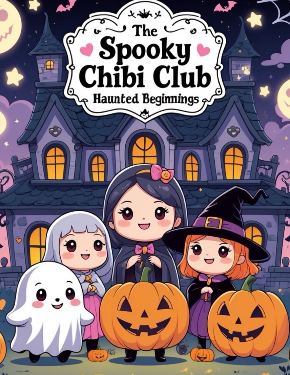 The Spooky Chibi Club: Haunted Beginnings: 24 Adorably Haunted Chibi Scenes to Color – Cute, Creepy & Relaxing Fun for Teens and Adults