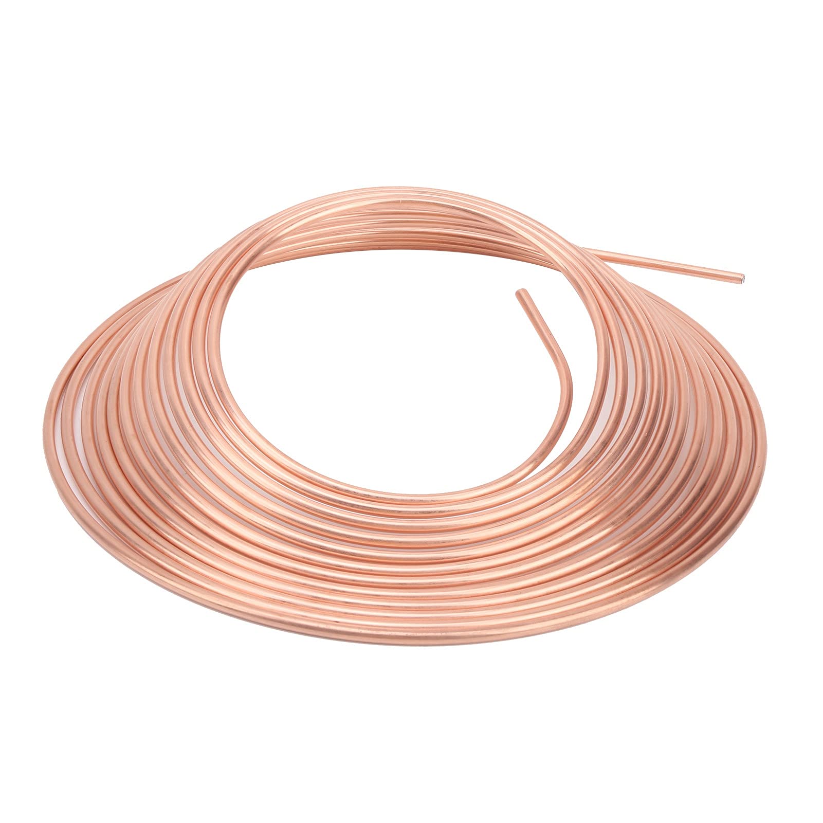 Tube de Conduite de Frein en Cuivre-, 3/16 Po OD 25ft Kit de Tube de Conduite de Frein en Cuivre- Bobine et Raccord Flexibilité Parfaite