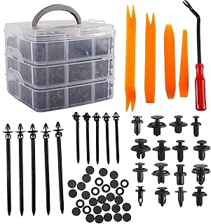 YaeMarine 675 Pcs Car Retainer Clips & Plastic Fasteners Kit, Car Retainer Clips Fasteners Cars Body Kits, 16 Most Popular Sizes, Plastic Car Door Panel Trim Clips Kit