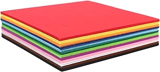 Craft Stiff Felt Squares - 10 x 10 Inch - Premium Colorful Hard Fabric Sheets for Handmade Crafting, Sewing, School DIY Pr...