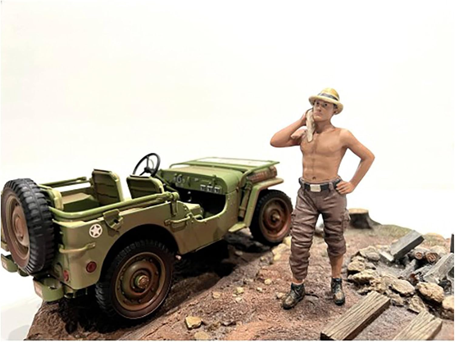 4X4 Mechanic Figure 1 for 1/18 Scale Models by American Diorama