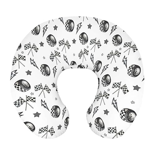 Miniatura 9 de Bonita funda de almohada de lactancia con bandera de coche de carreras, elástica, extraíble, para bebés, niñas, niños, carreras azules, vehículos,