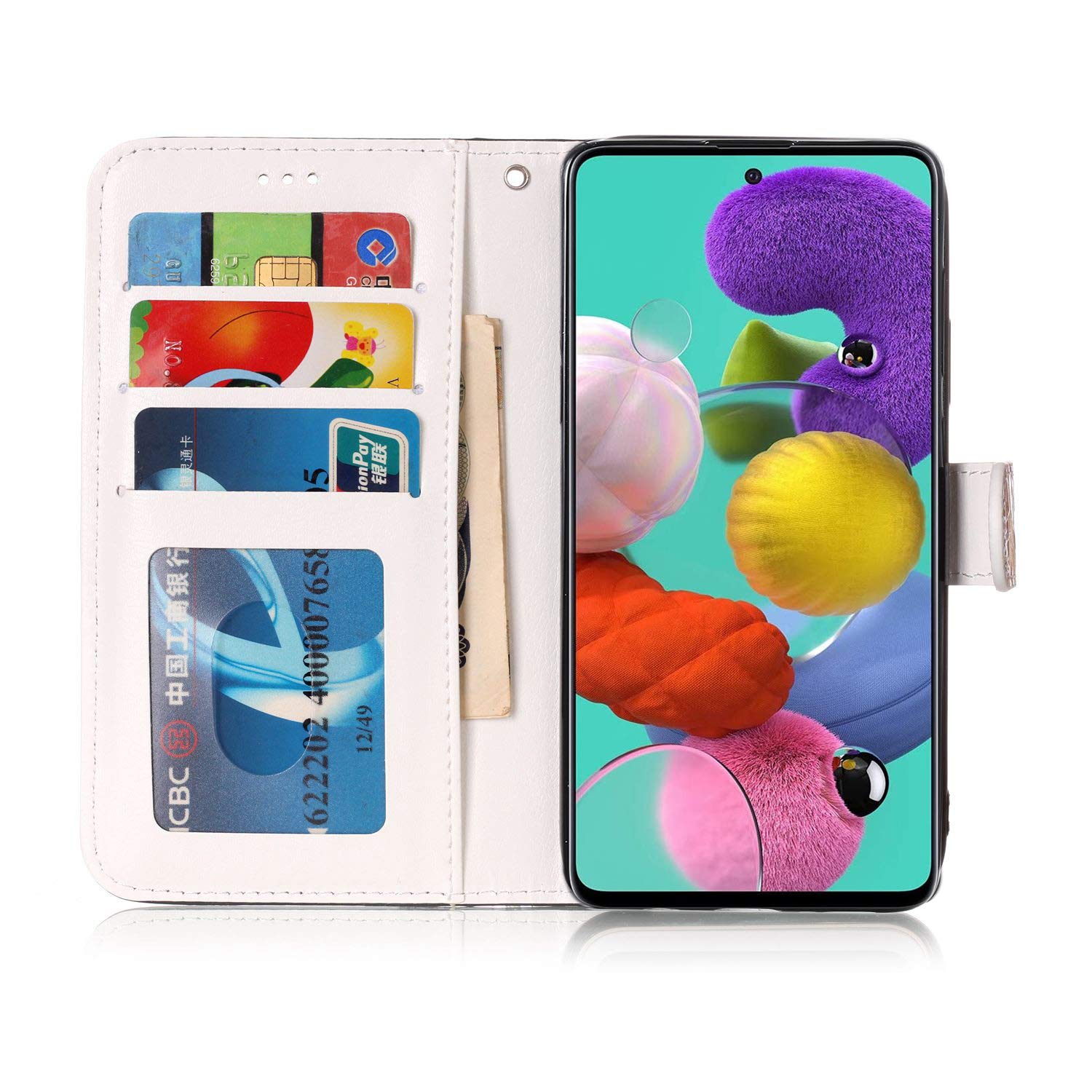 Custodia Portafoglio Per Xiaomi Redmi Note 11S - Pelle PU Con Farfalla 3D, Scomparti Carte, Supporto E Magnete, Oro Rosa - 2