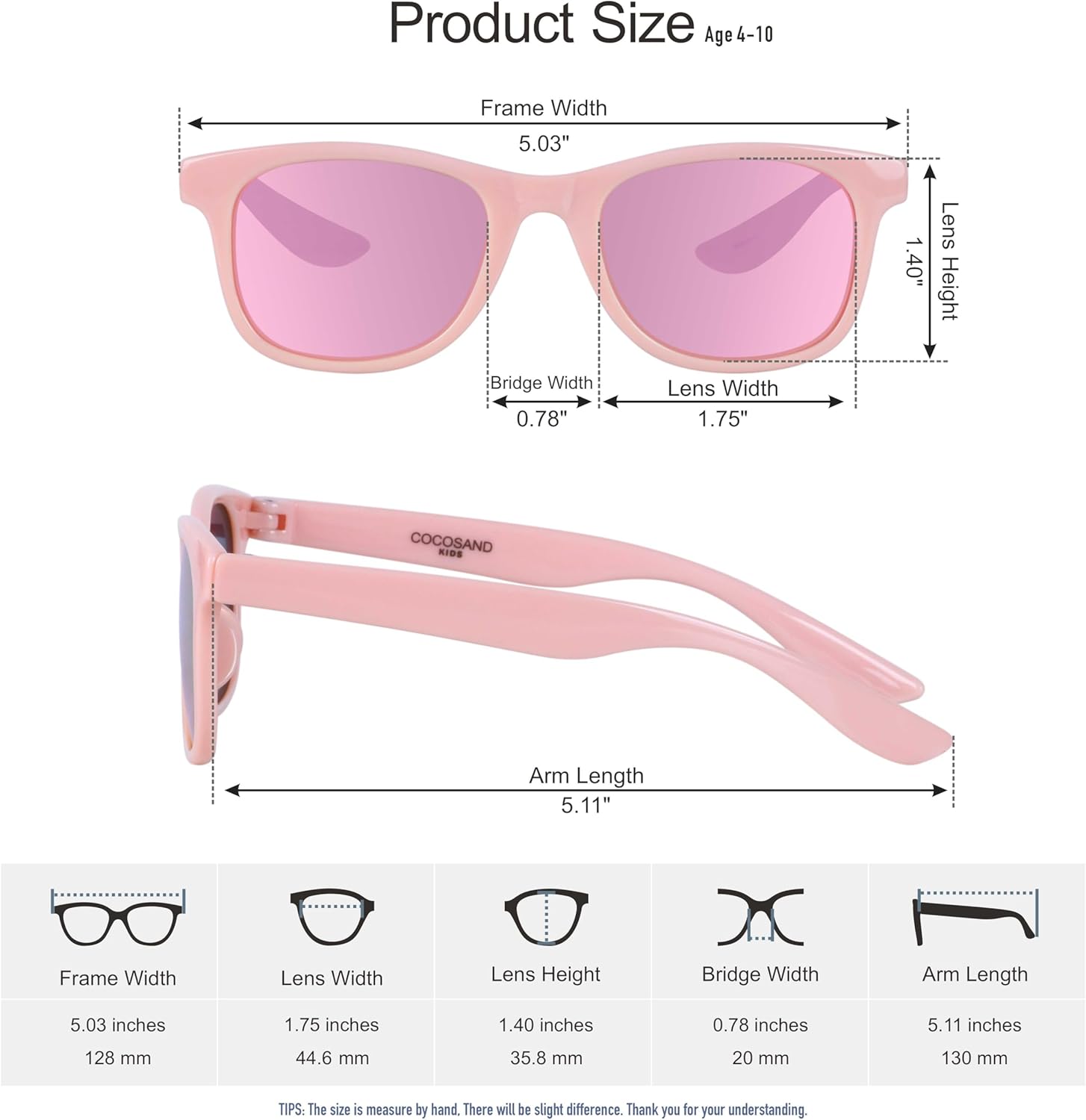 COCOSAND Kids Sunglasses Polarized Flexible Frame UV400 Protection for Toddler Boys Girls Age 4-10 - Image 5