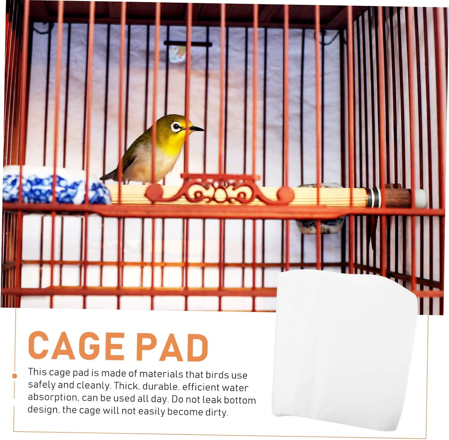 100pcs Parrot Cage Paper Liners Disposable Bird Cage Accessories Absorbent and Breathable Mats for Easy pet Supply for Birdcages Keeping Your Birds Healthy and Happy
