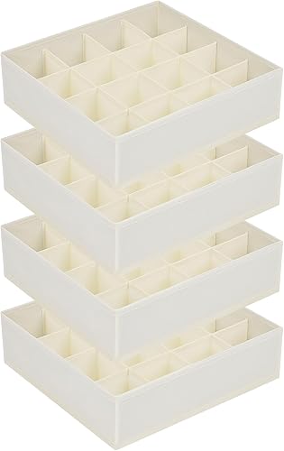 Miniatura 55 de Joyoldelf Organizador de cajones para calcetines, organizador de ropa interior, organizador de 16 celdas de tela, cajas de almacenamiento para Beige