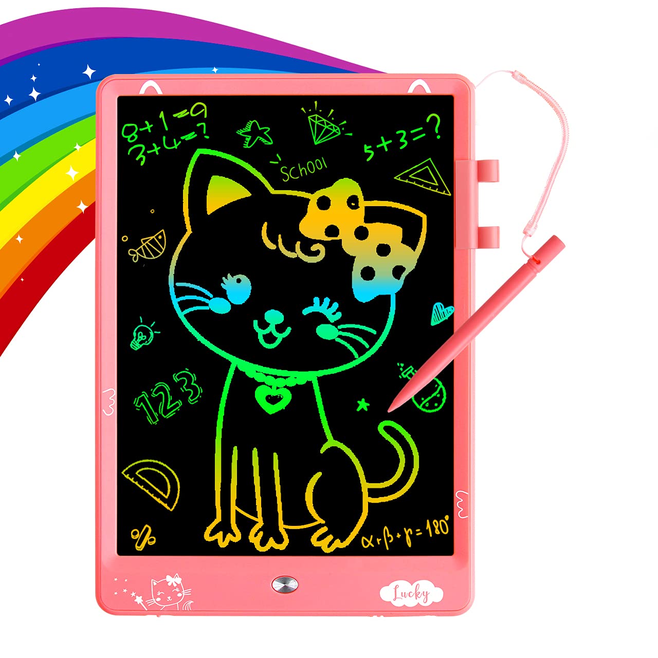 ZMLM LCD Drawing Tablet for Kids - 10 Inch LCD Writing Tablet Coloring Screen Board Digital Educational Pad Art Craft for Boy Girl Toddler Teen Age 3 4 5 6 7 8 9 Activity Toy Christmas Game Gift
