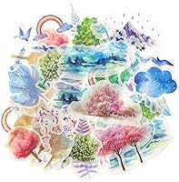 Vista 19 de allydrew Calcomanías decorativas para álbumes de recortes, Washi, manualidades para papelería, diario, fabricación de tarjetas (60 piezas)
