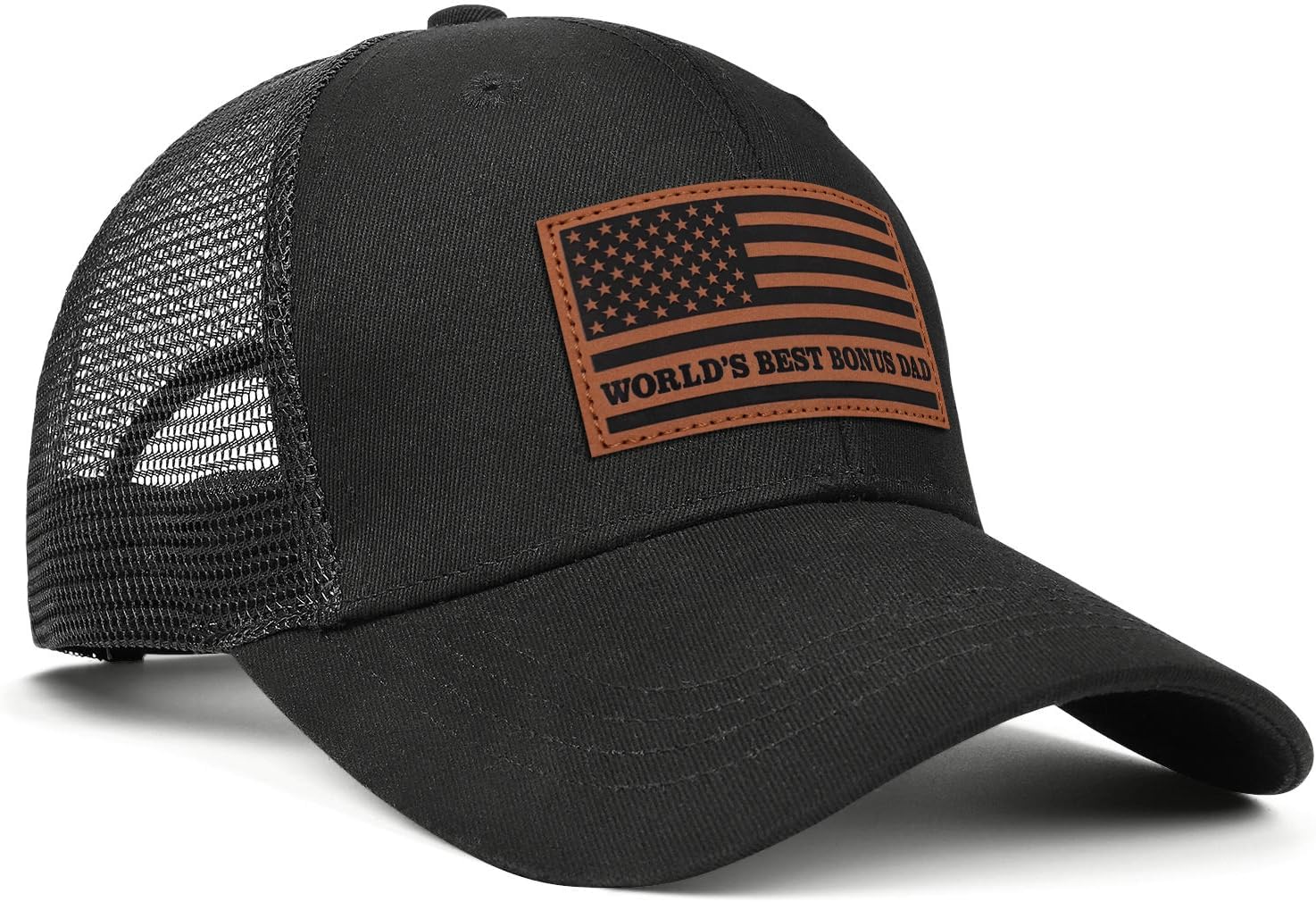 Fathers Day Birthday Gift Gifts for Men, Black Trucker Hat Mesh Back Baseball Cap thumbnail