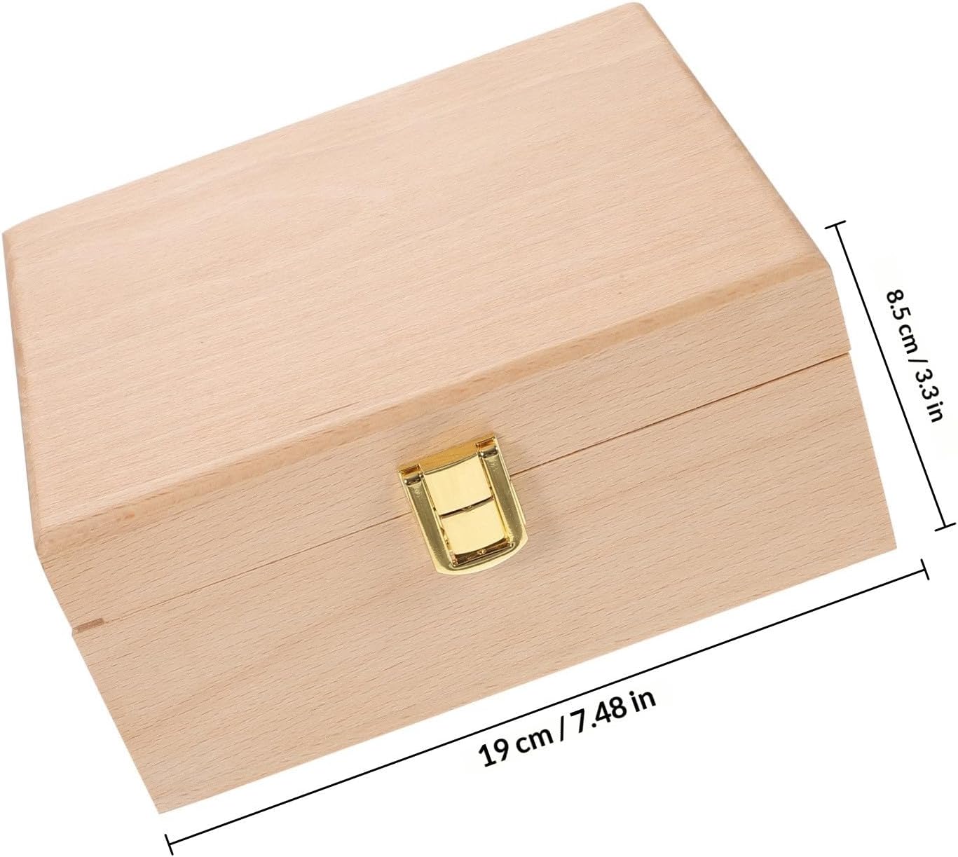 Holibanna Wooden Gift Box Storage Box with Lock Design for Home image 2