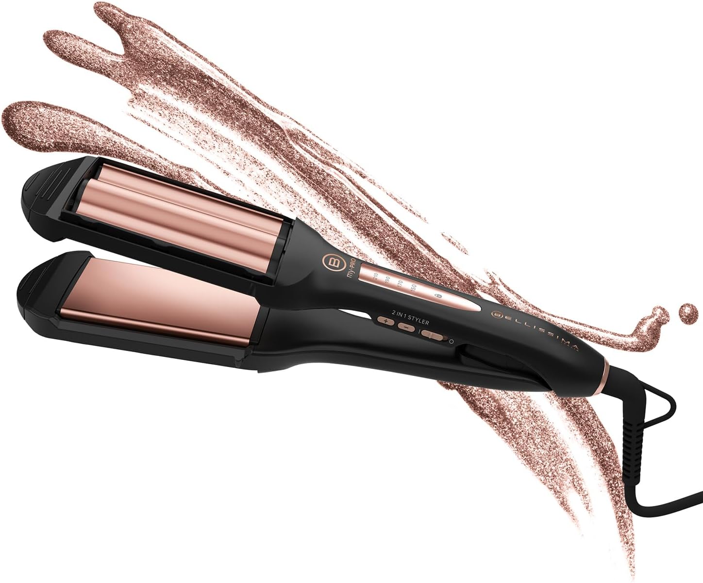 My Pro 2-in-1 Straight and Waves Hair Styler B29 100, Double Profile, Sleek Straight Hair or Beachy Waves, Ceramic Technology, 4 Variable Temperatures From 150 °C to 210 °C, UK Plug