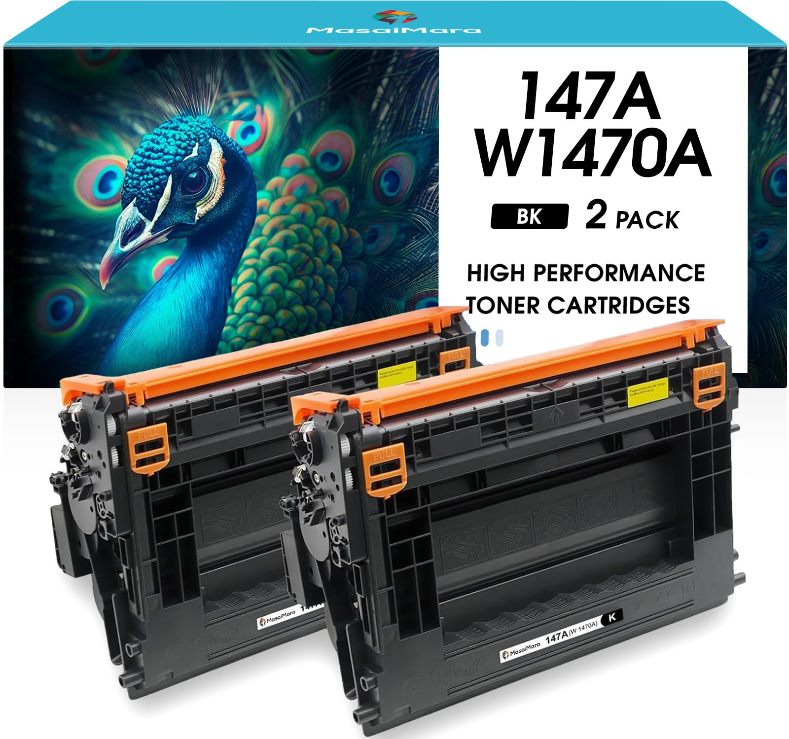 Photo 1 of MasaiMara 147A W1470A Black Compatible Toner Cartridges Replacement for HP Enterprise Flow MFP M610dn M611dn M611x M612dn M612x M634h M635z M636z M634z M635fht M635h M636fh Printer
