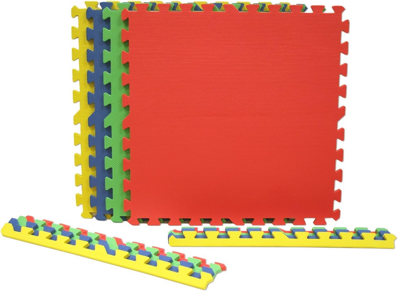 Best Step Cross Texture Flooring Mat (Pack of 4)