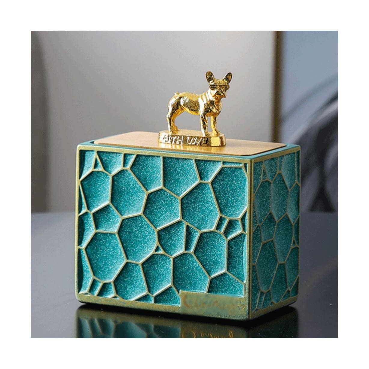 MRKU Toothpicks Dispenser Toothpick Box Holder Fashion Resin Container with Lid Compartment Container Chic