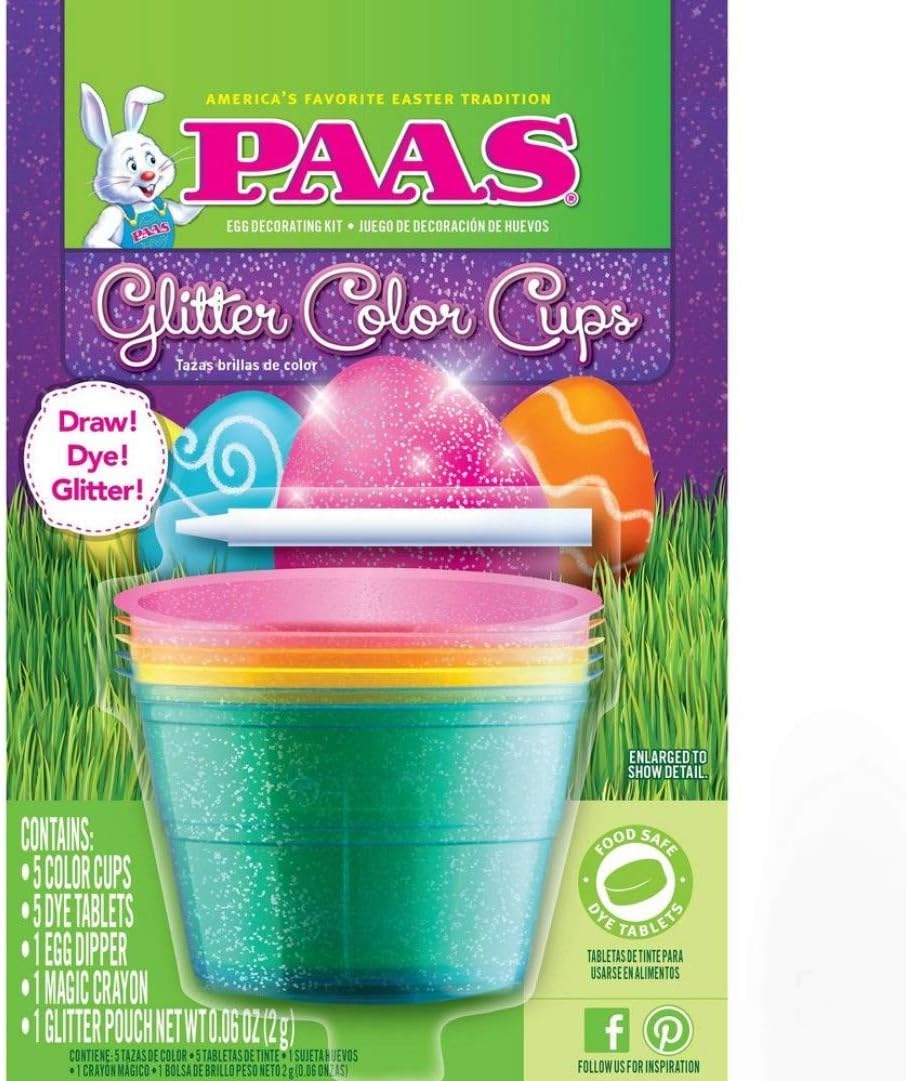 PAAS Easter Egg Dying & Decoration Cup Kit with Magic