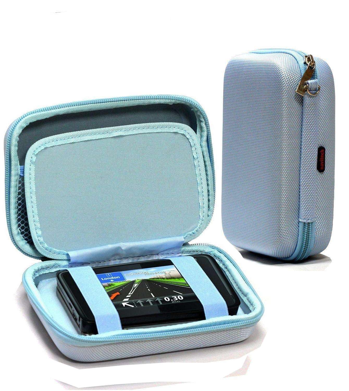 Navitech Turquoise Hard GPS Carry Case Compatible with Mappy - E-SY Iti E438T 4 Inch Car GPS
