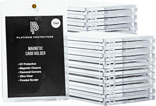 Magnetic Card Holder for 75pt Trading Cards 50 Pack One Touch Case with Ultra Clear UV Protection