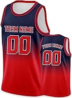 Vista 1 de Custom Basketball Jersey for Men Boy Personalized Any Name Number Hip Hop Clothing Team Uniforms Mesh Gradient Sports Shirts