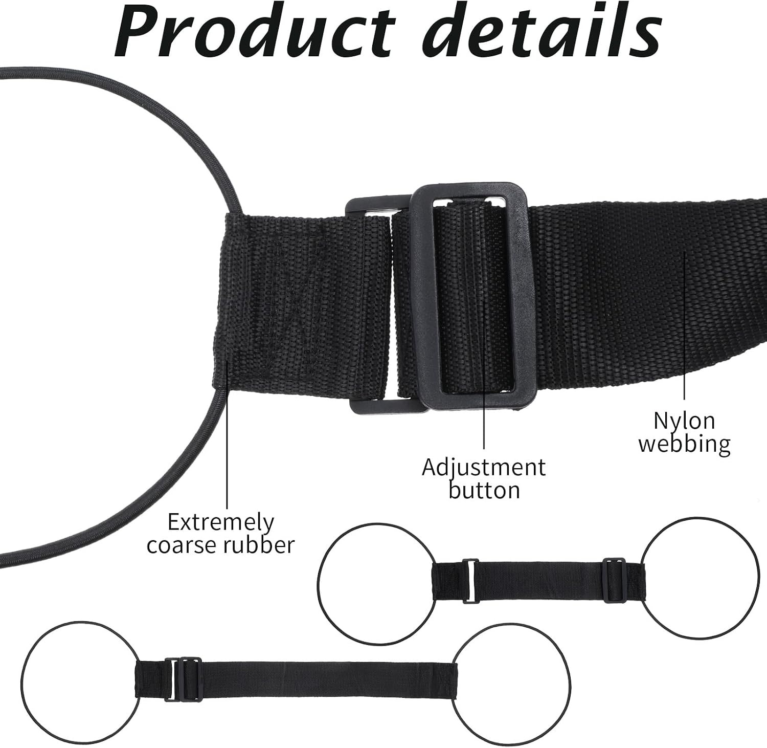2PCS Luggage Straps Bag Bungee, Luggage Straps for Suitcases Attaching Extra Bags Purse to Suitcase Handle Spinner Carryon Handbag Backpack Travel Airport Travel Essentials for Suitcases Add a Bag