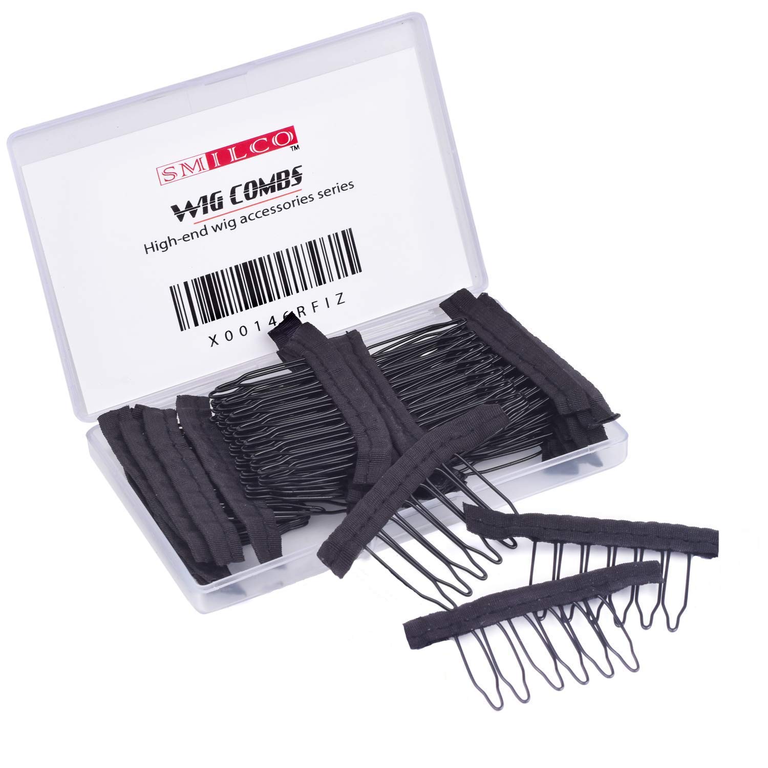 Wig Combs to Secure Wig - 100 Pcs Wig Combs for Making Wigs 7-teeth Wig  Clips Black Wig Combs Wig Clips to Secure Wig