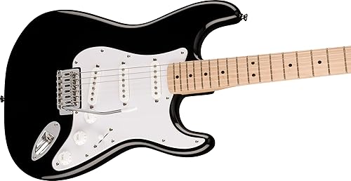 Miniatura 5 de Squire Sonic Stratocaster - Guitarra eléctrica, negro, diapasón de arce, golpeador blanco