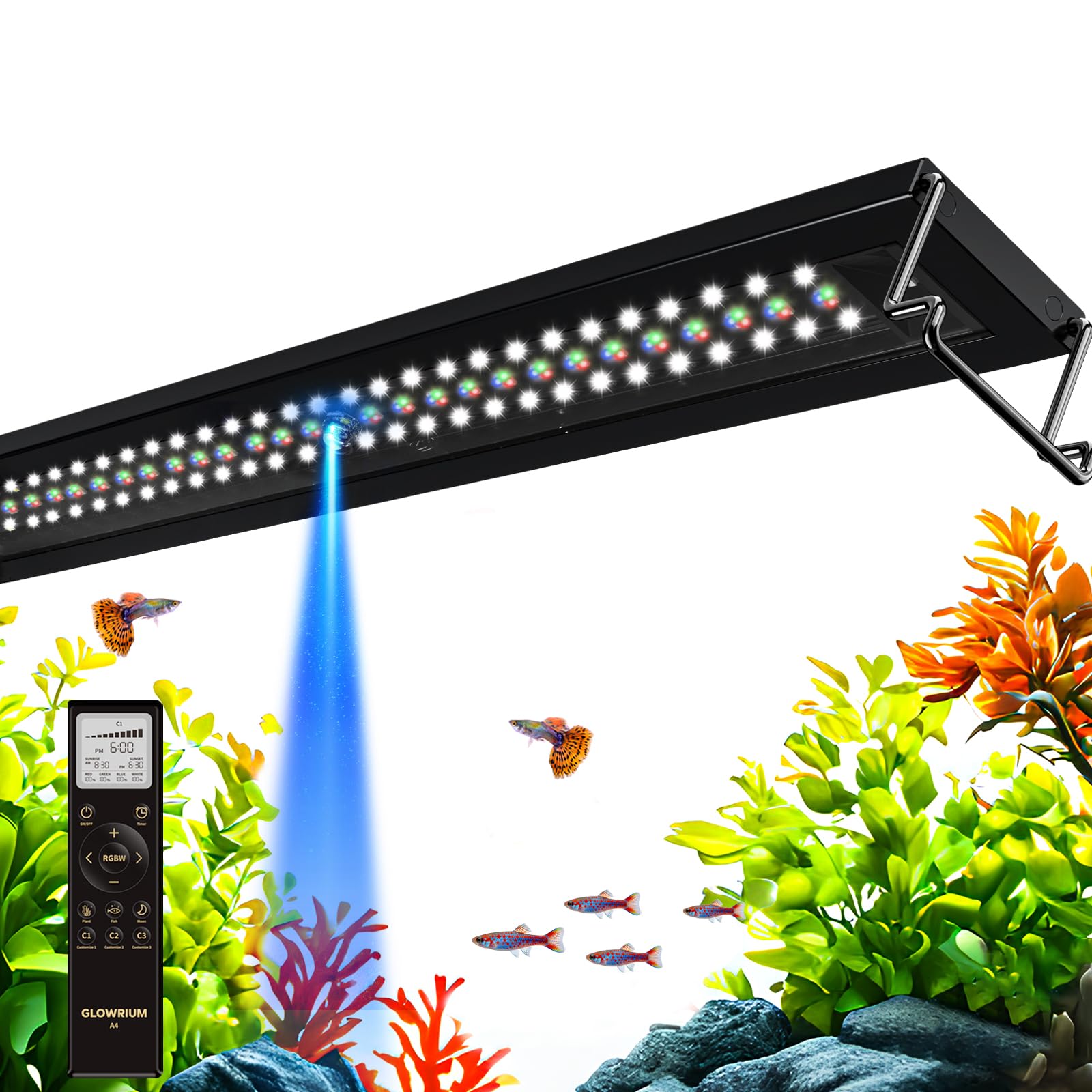 GLOWRIUM 48-53in Freshwater Fish Tank Light
