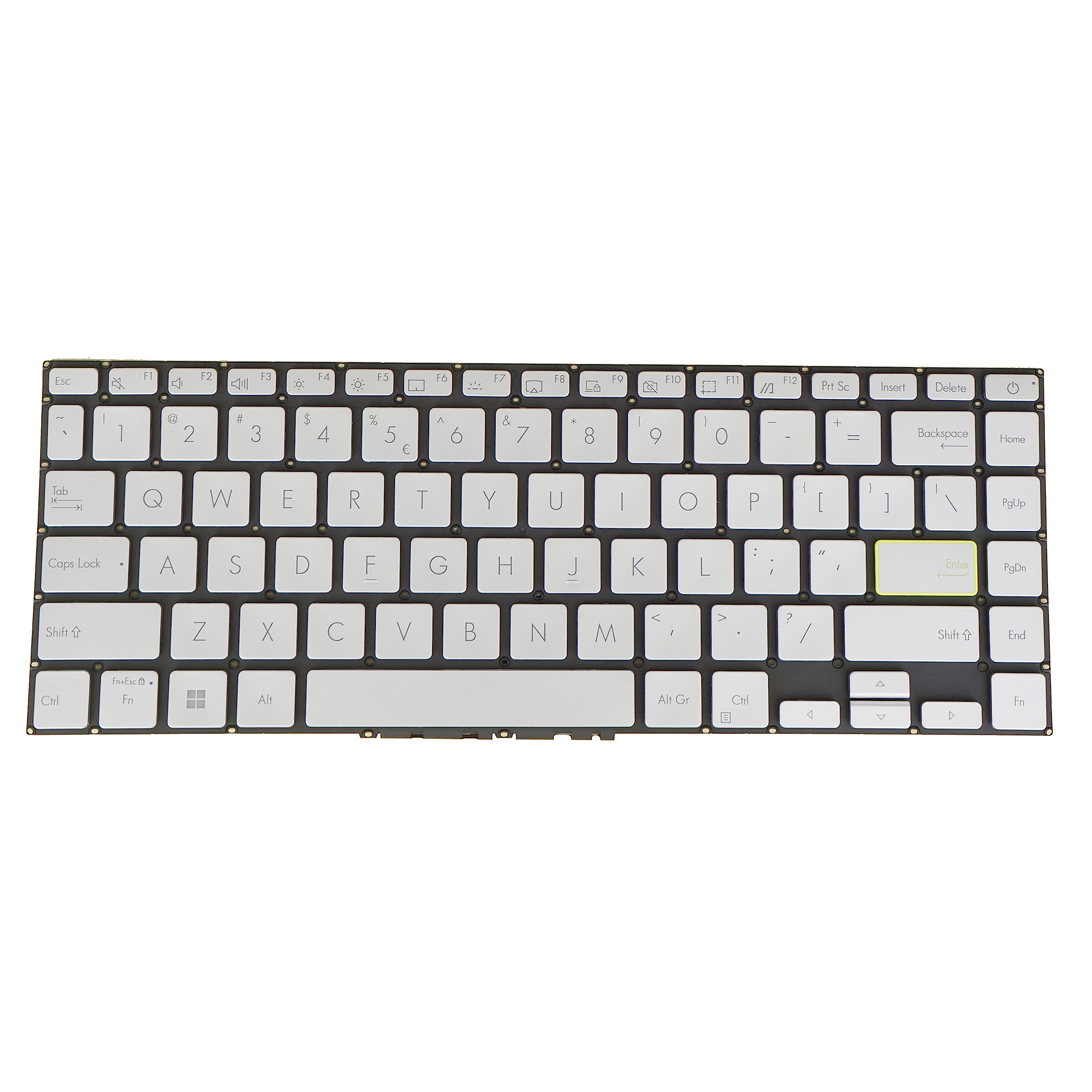 Power4Laptops French Layout White Replacement Laptop Keyboard Compatible With HP Pavilion 15-ab044nb