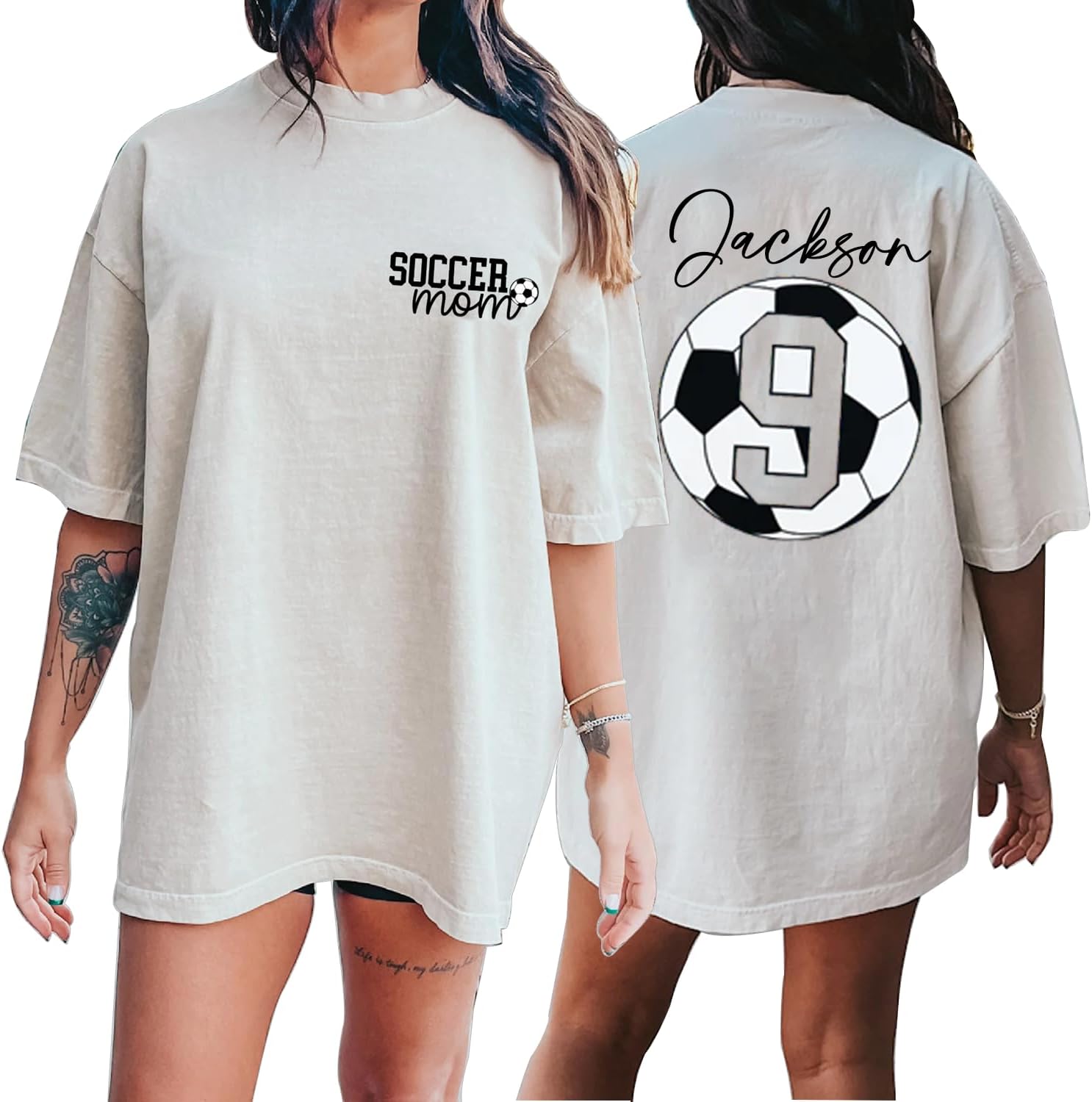 Personalized Soccer Mom Sweatshirt with Kids Names and Jersey Number, Custom Sports Mom Shirt, Custom Soccer Shirt - Image 2
