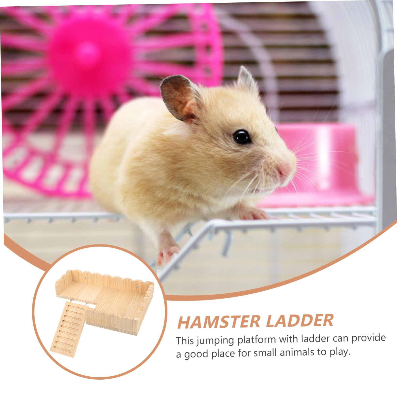 Hamsterplattform mit Leiter für Käfig Meerschweinchen Kleintier Zubehör Einfache Montage und Stabiler Halt