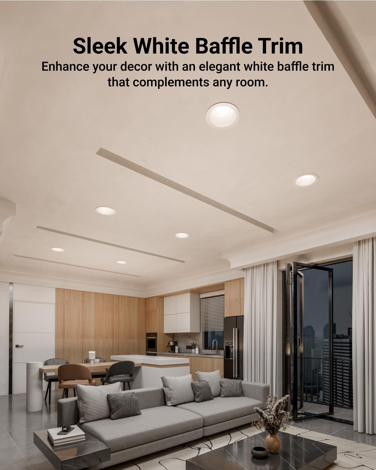 Sunco Ceiling Light Trim - 12 Pack -5